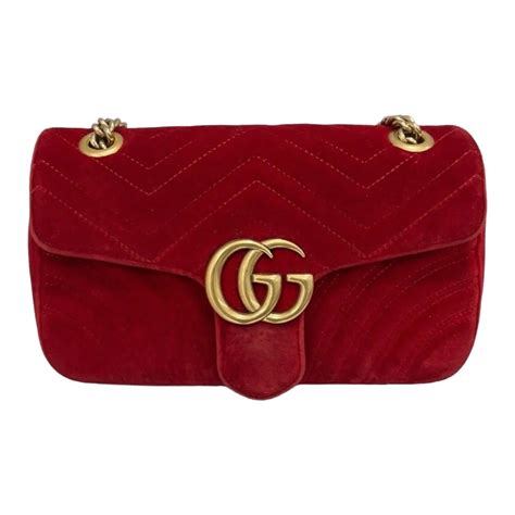 borsa gucci marmont velluto rossa|Gucci Marmont leather backpack.